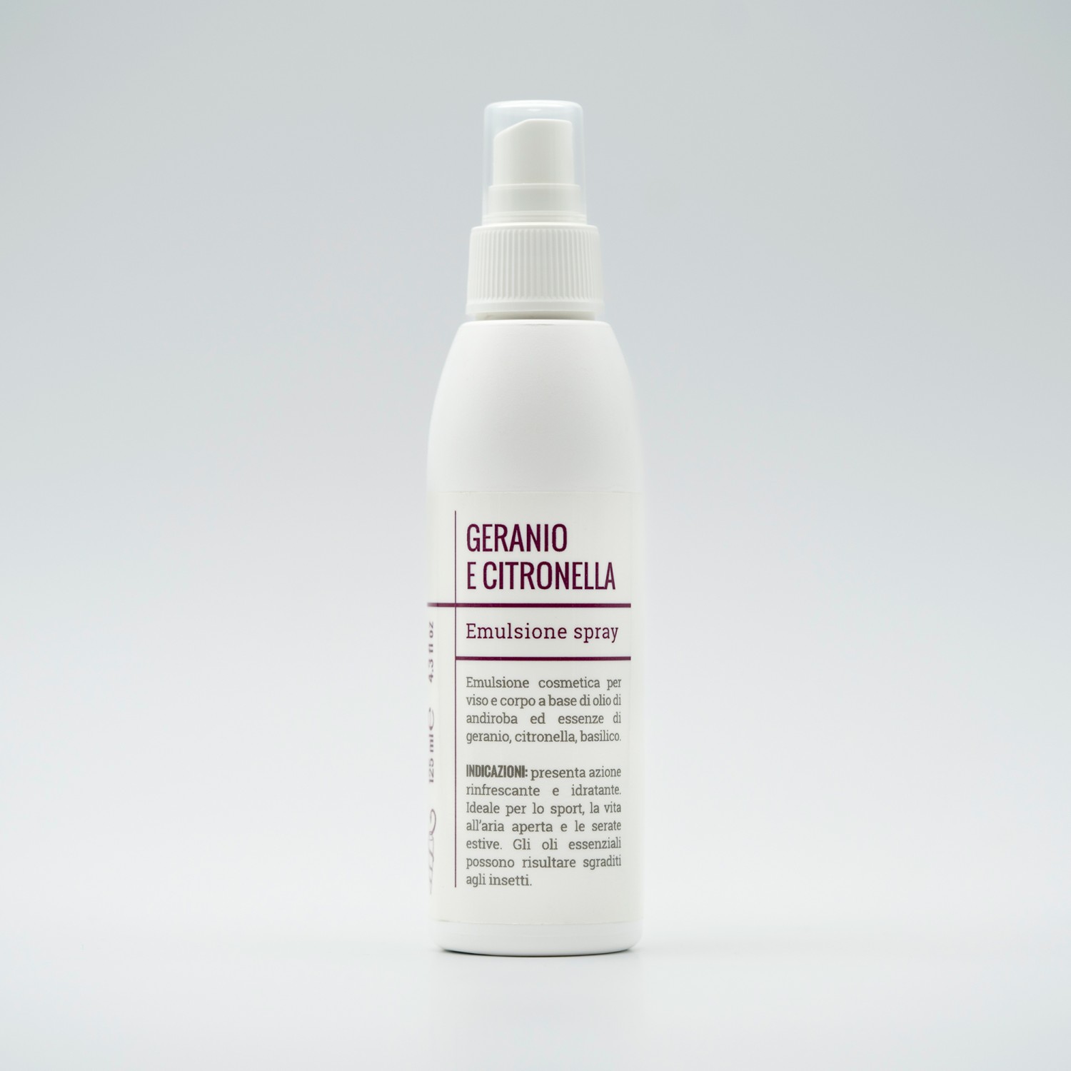 Emulsione spray geranio e citronella